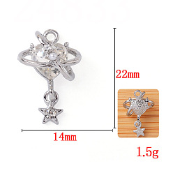 Платина Подвески из сплава и страза, сердце, платина, 22x14 мм