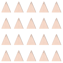 Red Copper Brass Pendants, Stamping Blank Tag, Triangle, Red Copper, 16x18x0.8mm, Hole: 1mm, 30pcs/box