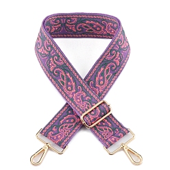 Орхидея Нейлоновая холщовая сумка с цветочным узором, лямки для сумки, для замены сумочки или сумки через плечо, сиреневые, 75~145x5 см