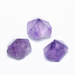 Amethyst Natürlichen Amethyst Perlen, kein Loch / ungekratzt, facettiert, Kegel, 25~35x19~24 mm