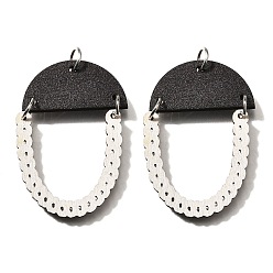 Белый Подвески из тополя, кедровый орех, с целью перехода в кольце, белые, 47x29.5x2.5 мм, отверстие : 5.5 мм