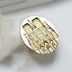 (461) Высокий Металлик Виноград Золотая восковая печать, латунная головка штампа, для приглашений, конверты, подарочная упаковка, крупный рогатый скот, 35x27 мм