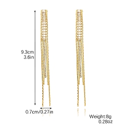 Другие Серьги из циркония, золотые, 93x7 мм