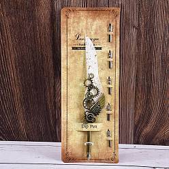 Белый Перо с ручками из сплава, белые, 260 мм