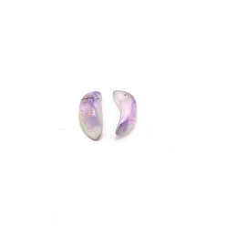 Slate Blue Handmade Foil Glass Charms, Pataline, Slate Blue, 12.5x6x4.5mm, Hole: 1mm