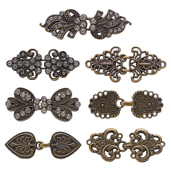 Mixed Shapes 7 сумки 7 стили наборы пуговиц из сплава, античная бронза, разнообразные, 19~29x56~68x14~15.5 мм, 1 сумка / стиль