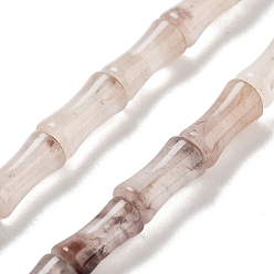 Лепидолит Натуральный лепидолит / пурпурный слюдяный камень бисер пряди, бамбук совместное, 12x5x4 мм, отверстие : 1 мм, около 32 шт / нитка, 14.96'' (38 см)