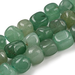 Aventurine Verte Brins vert aventurine de perles naturelles, pierre tombée, nuggets, 7~9.5x9~11x7~11mm, Trou: 1mm, Environ 42~43 pcs/chapelet, 15.75''~15.94'' (40~40.5 cm)