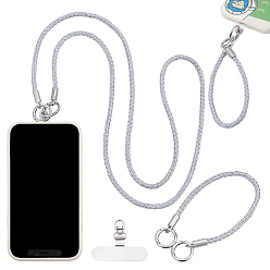 Разноцветный 2наборы 2 стили ремешков для мобильных телефонов из сплава, с бусинами из смолы и пружинными кольцами для ворот, 2шт. нашивка на ремешок мобильного телефона из сплава, красочный, 280~1170x6 мм