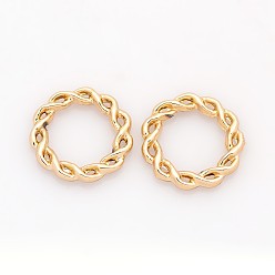 Golden Nickel Free & Lead Free Golden Alloy Linking Rings, Long-Lasting Plated, 15x2mm, Hole: 9mm