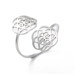 Нержавеющая Сталь Цвет 304 открытые кольца из нержавеющей стали для женщин, цвет нержавеющей стали, внутренний диаметр: 19.5 мм