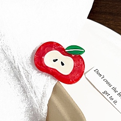 Яблоко Заколки для волос с когтями из ацетата целлюлозы (смола), фрукты, аксессуары для волос для женщин и девочек, яблоко, 38x32 мм