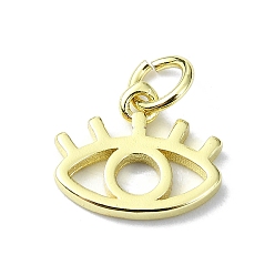 Настоящее золото 18K Латунь прелести, без кадмия, без никеля и без свинца, глаз, реальный 18 k позолоченный, 10x11.5x1.5 мм, отверстие : 3 мм