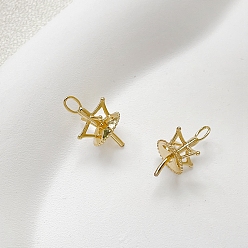 Золотой Медные залоги, за половину пробурено бисера, золотые, 11x9 мм