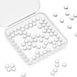 Прозрачный 100шт стеклянная бусина, без отверстия , круглые, прозрачные, 6 мм