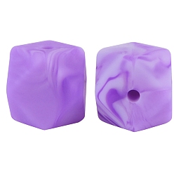 Лиловый Восьмиугольные бусины из пищевого силикона, сирень, 17 мм