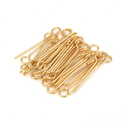 Золотой 304 штыри из нержавеющей стали, золотые, 18 мм, отверстие : 2 мм, штифты : 0.6 мм