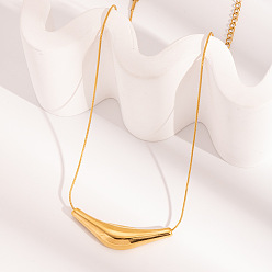 Золотой Минималистичные ожерелья из нержавеющей стали с V-образной подвеской для женщин, золотые, 15.75 дюйм (40 см)
