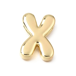 Letter X Прелести латунных слайд, буквы, золотые, Письмо X, 25x18x5 мм, отверстие : 11x2 мм