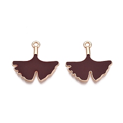 Лист Подвески из сплава с эмалью на тему Дня благодарения, без свинца и без кадмия, золотые, лист, 22.5x23x2 мм, отверстие : 1.8 мм