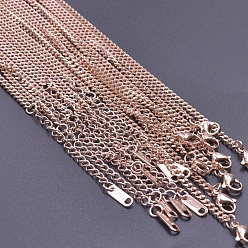 Розовое Золото 304 нержавеющая сталь 3 мм панцирные цепочки, розовое золото 