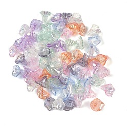 (52) Непрозрачная лаванда Шапочка из акриловых бусин с покрытием ab, цветок / лист, разноцветные, 12.5x11x9.5 мм, отверстие : 1.4 мм, Около 2083 шт / 500 г