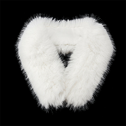 Белый 1 воротник из искусственного меха лисы, прямоугольные, белые, 830~860x130x4 мм