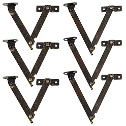 Античная Бронза 12 наборы 2 стили железные ящики опорные стойки, защита угла ног шкатулки для драгоценностей, античная бронза, 150~192x40x7~14.5 мм, отверстия : 3 mm и 4 мм, 6 наборы / стиль