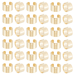 Золотой 60шт. 304 фурнитура для амбушюров из нержавеющей стали, с отверстием, нет шаблона, золотые, 10x6 мм, отверстие : 1 мм