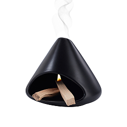 Черный Фарфоровые подставки для благовоний, конус, чёрные, 135x123x114 мм