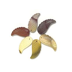 Mookaite Natural Mookaite Pendants, Wing, 34~35x16~18x6.5~7.5mm, Hole: 1mm