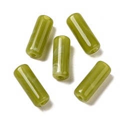 Olive Transparent Acrylic Beads, Column, Olive, 18x7mm, Hole: 2.5mm