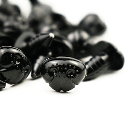 Черный Треугольные пластиковые кукольные носы, безопасные носы, с распоркой, для изготовления кукол, чёрные, 10x13 мм