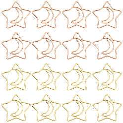 Звезда 40 шт 2 цвета железные скрепки, милые скрепки, забавные закладки маркировочные клипы, звезда, 24x25.5x1 мм, 20 шт / цвет