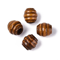Перу Бусины из натурального дерева шима, окрашенные, баррель, Перу, 10x9~10 мм, отверстие : 3.5~4 мм, Около 1923 шт / 500 г