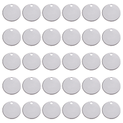 Черный Цвет Металла Латунные подвески, штампованная зеркальная полировка пустая бирка, плоско-круглые, металлический черный , 20x1 мм, отверстие : 2 мм, 30 шт / коробка