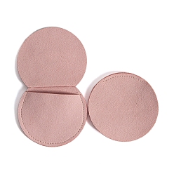 Розово-Коричневый Бархатный мешочек для хранения ювелирных изделий, круглая сумка-конверт, розово-коричневый, 7x7 см