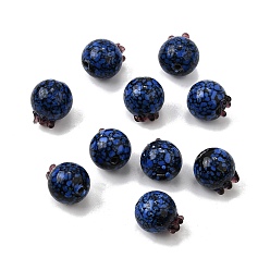 Черный Ручной работы Lampwork неровный бисер, черника, чёрные, 14.5~15x14~14.5 мм, отверстие : 2 мм
