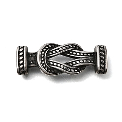 Античное Серебро Узел викингов 304 соединительные подвески из нержавеющей стали, для изготовления кожаных браслетов, античное серебро, 34.5x13x5.5 мм, отверстие : 8.5x3 мм