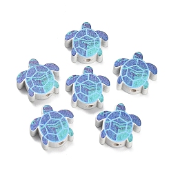 Turtle Деревянные бусины с принтом в морской тематике, черепаха, 19x20x6 мм, отверстие : 2.5 мм