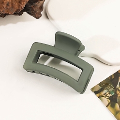 Темный Морско-зеленый Прямоугольные матовые пластиковые заколки для волос в виде когтей, большие зажимы для густых и тонких волос, темно-зеленый, 30x45 мм