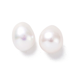 Antique White Natural Cultured Freshwater Pearl Beads, No Hole, Antique White, 6~9.5x7~7.5x6.5~7mm
