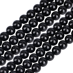 (946F)Морозный цвет внутри  Жонкиль / Непрозрачная зеленая подкладка Наборы для изготовления браслетов своими руками, включая нити из натуральных круглых бусин черного оникса и эластичную нить с кристаллами., 0.7 мм