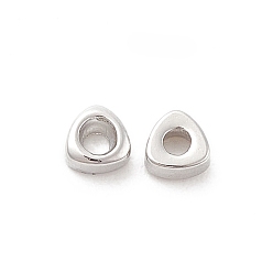 Platinum 10Pcs Brass Spacer Beads, Triangle Bead, Platinum, 3x3x1.6mm, Hole: 1.2mm