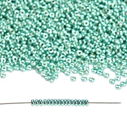 (PF561) PermaFinish Teal Aqua Metallic Toho 11/0 полукруглые бусины, японский бисер, (pf 561) пермафиниш бирюзовый аква металлик, 11/0, 2.2x0.9 мм, отверстие : 0.8 мм, Около 1733 шт / 10 г
