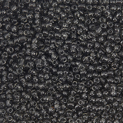 Черный 2500 шт. Стеклянные бусины, прозрачный, круглые, чёрные, 6/0, 4 мм, отверстие : 1.5 мм