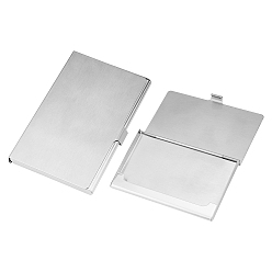 Stainless Steel Color Stainless Steel Name Card Boxes, Business Card Holder, Stainless Steel Color, 6x9.3x0.7cm