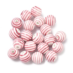 Бледно-фиолетовый Красный Фарфоровые бусины ручной работы, круглые, пастельный фарфор, бледно-фиолетовый красный, 12.5 мм, отверстие : 2.5 мм