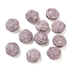 Thistle Vintage Handmade Porcelain Beads, Fancy Antique Glazed Porcelain, Rose, Thistle, 11x11x8mm, Hole: 1.8mm