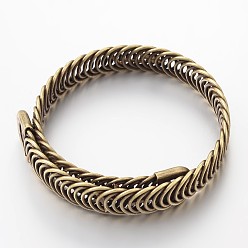 Bronze Antique Bracelets extensibles de fer creuse, bronze antique, 8-1/4 pouces x 3/8 pouces x 1/8 pouces (210x10x3 mm)